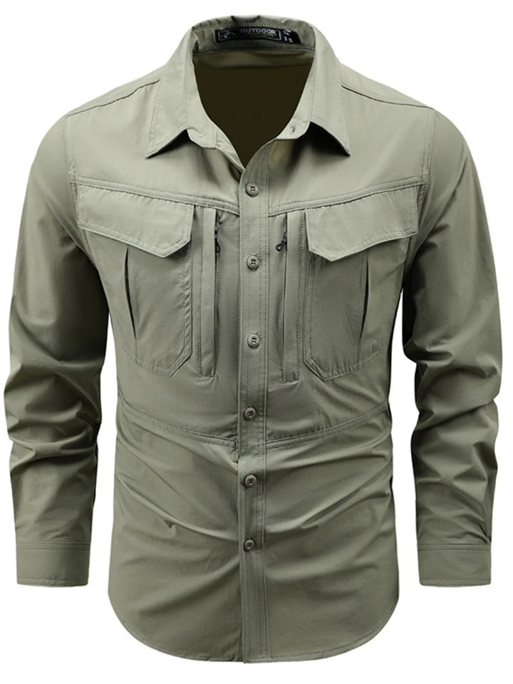 Men's Plus Size Button Up Long Sleeve Shirt
