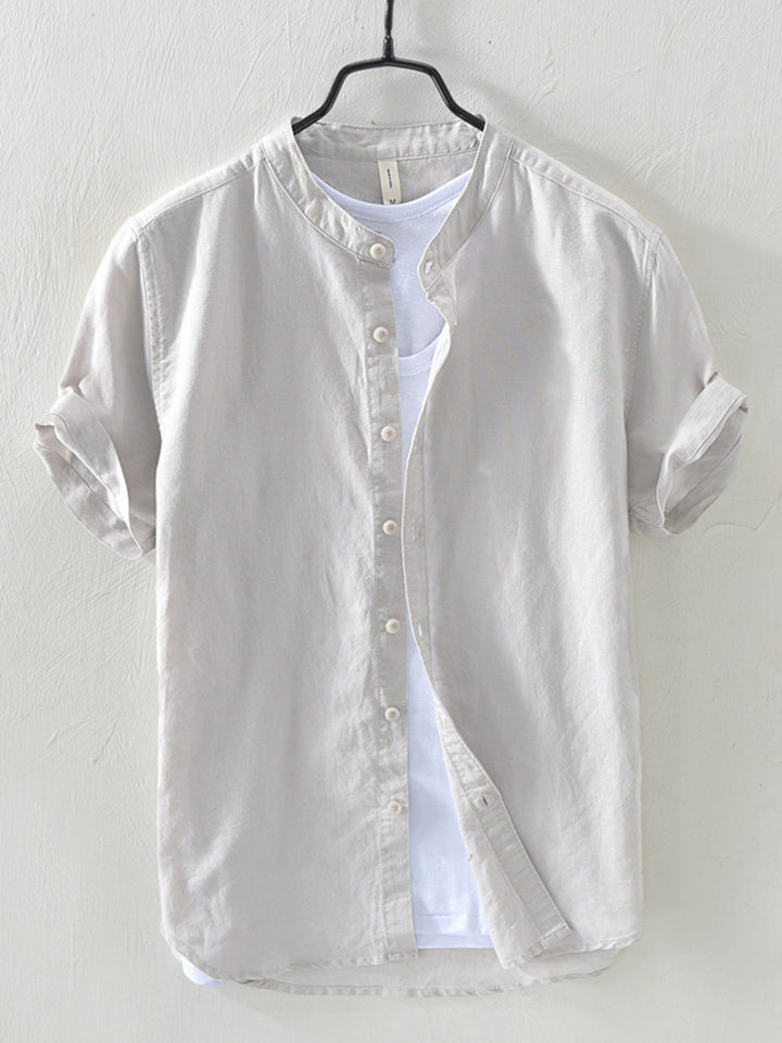 Men's Full Size Button Up Short Sleeve Shirt Plus Size
