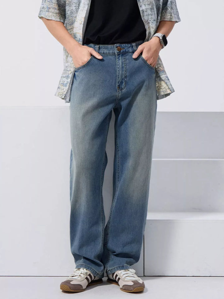 Men's Vintage Wash Loose Fit Jeans