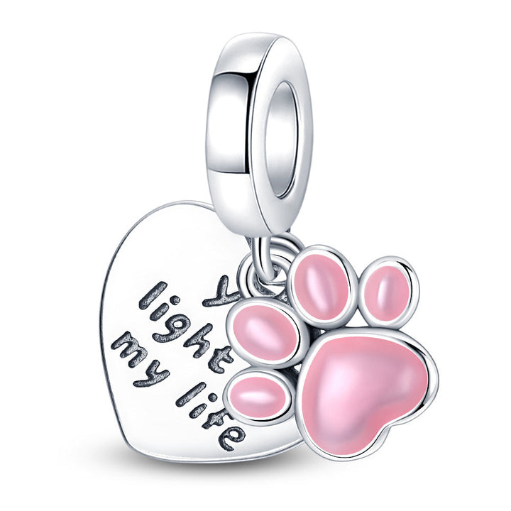 DIY Bracelet With A Cute Paw-print Pendant And Beads