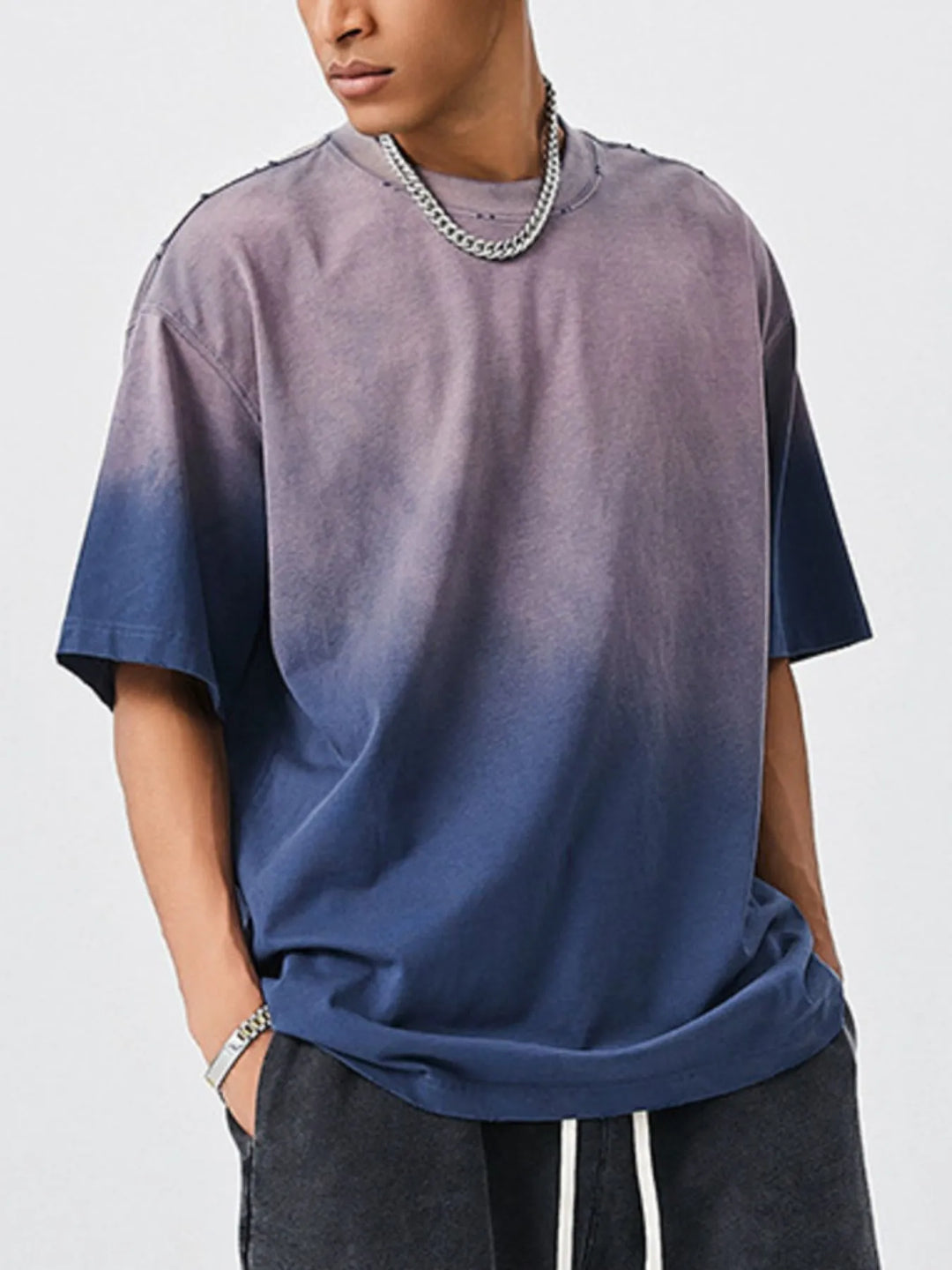 Men's Oversized Gradient Short Sleeve T-Shirt