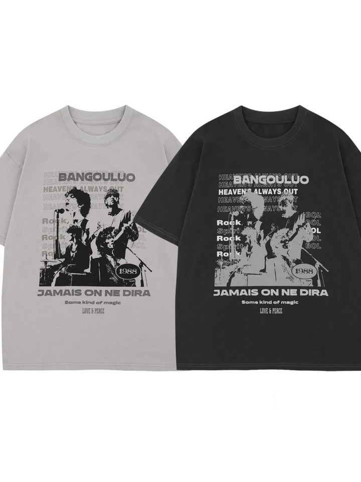 Men's Graphic Round Neck Oversized T-Shirt