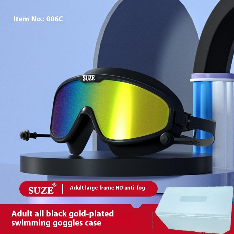 Anti-fog Waterproof Glasses Electroplating Swimming Goggles