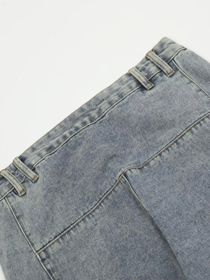 Men's Multi-Pocket Cargo Wide Leg Jeans