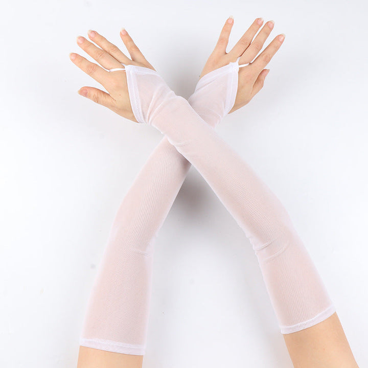 50CM Elastic Mesh Breathable Hanging Finger Sleeve Cover Oversleeve