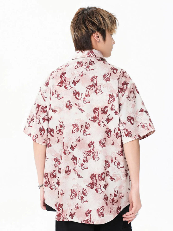 Men's Printed Oversized Short Sleeve Shirt