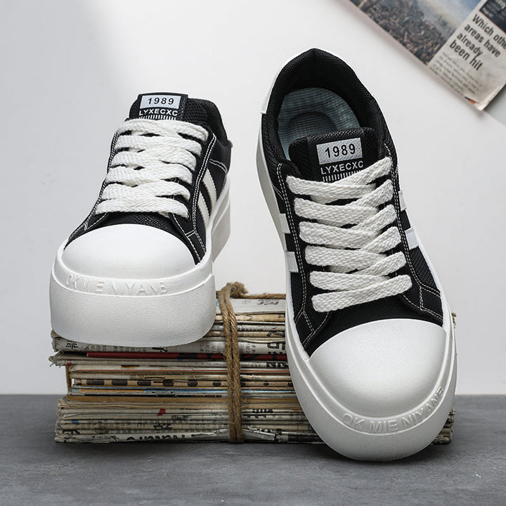 2026 New Height Increasing Men's Shoes, Summer Breathable Casual Platform Sneakers, Versatile Trendy Work Shoes