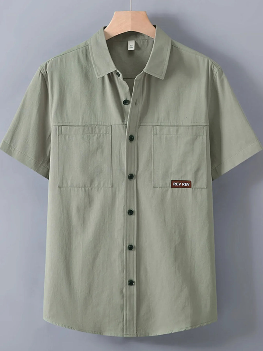 Men's Plus Size Button Up Short Sleeve Shirt