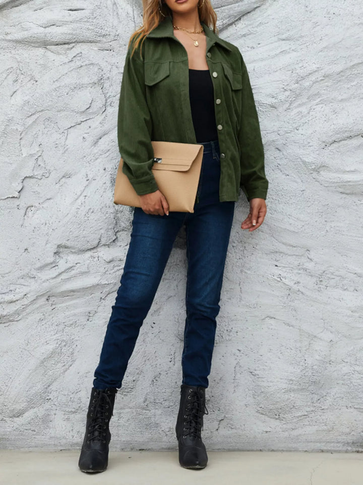 Corduroy Button-Down Shacket