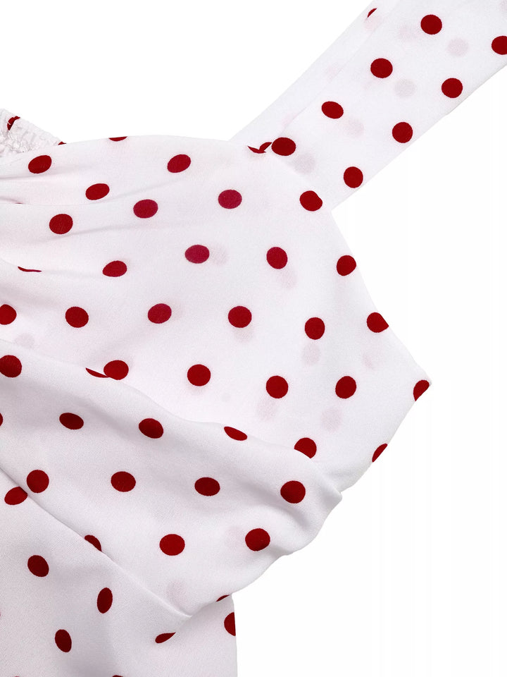 Polka Dot Ruched Cami