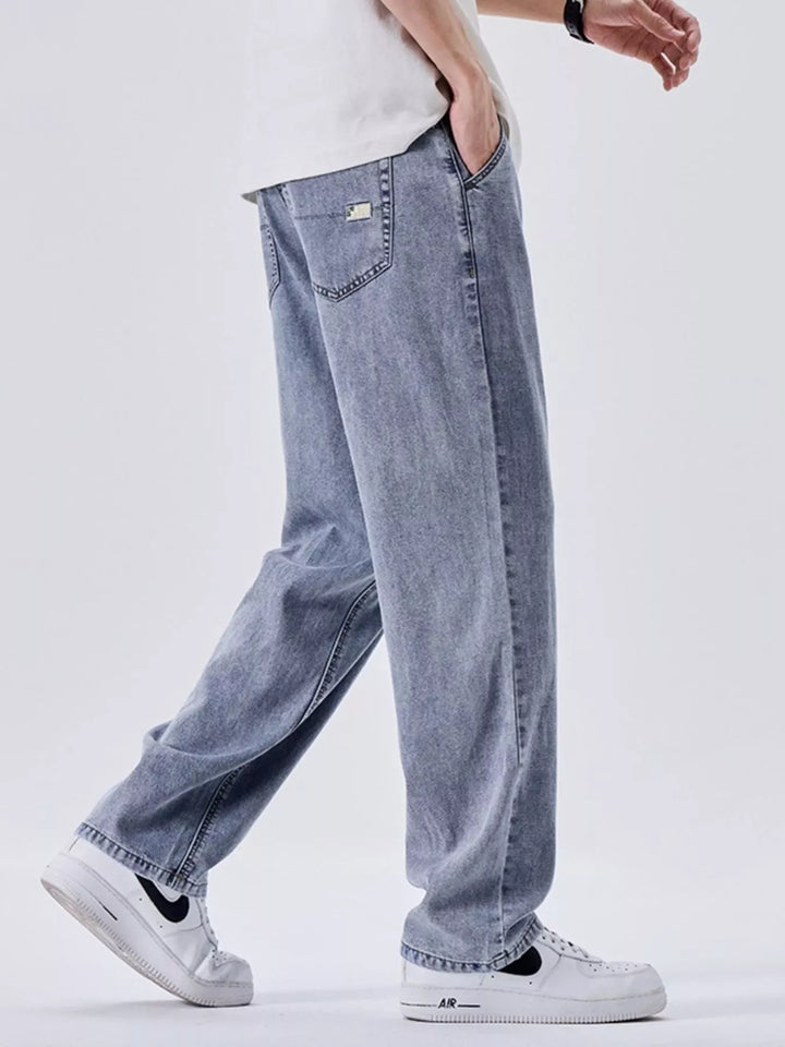 Men's Wash Wide Leg Jeans