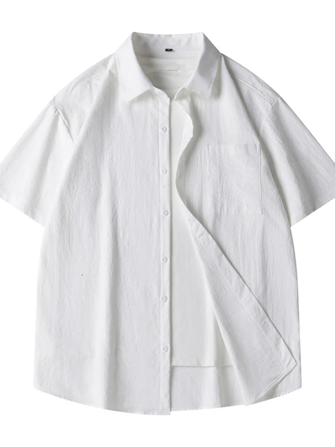 Men's Plus Size Casual Loose Fit Short Sleeve Shirt