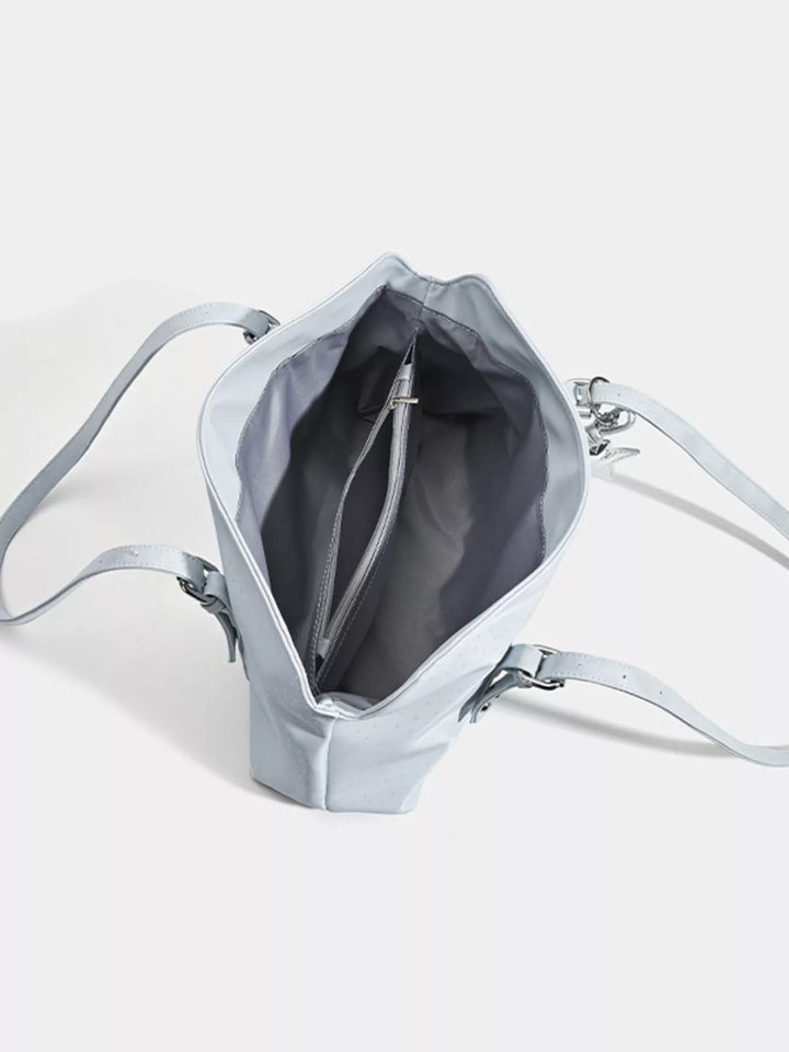 Leather Shoulder Bag with Star Charm
