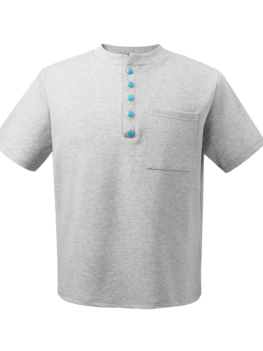 Men's Half Button Short Sleeve Henley T-Shirt