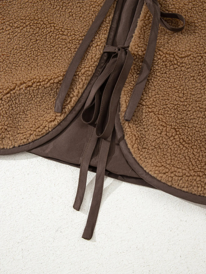 Double Tied Front Vest Coat
