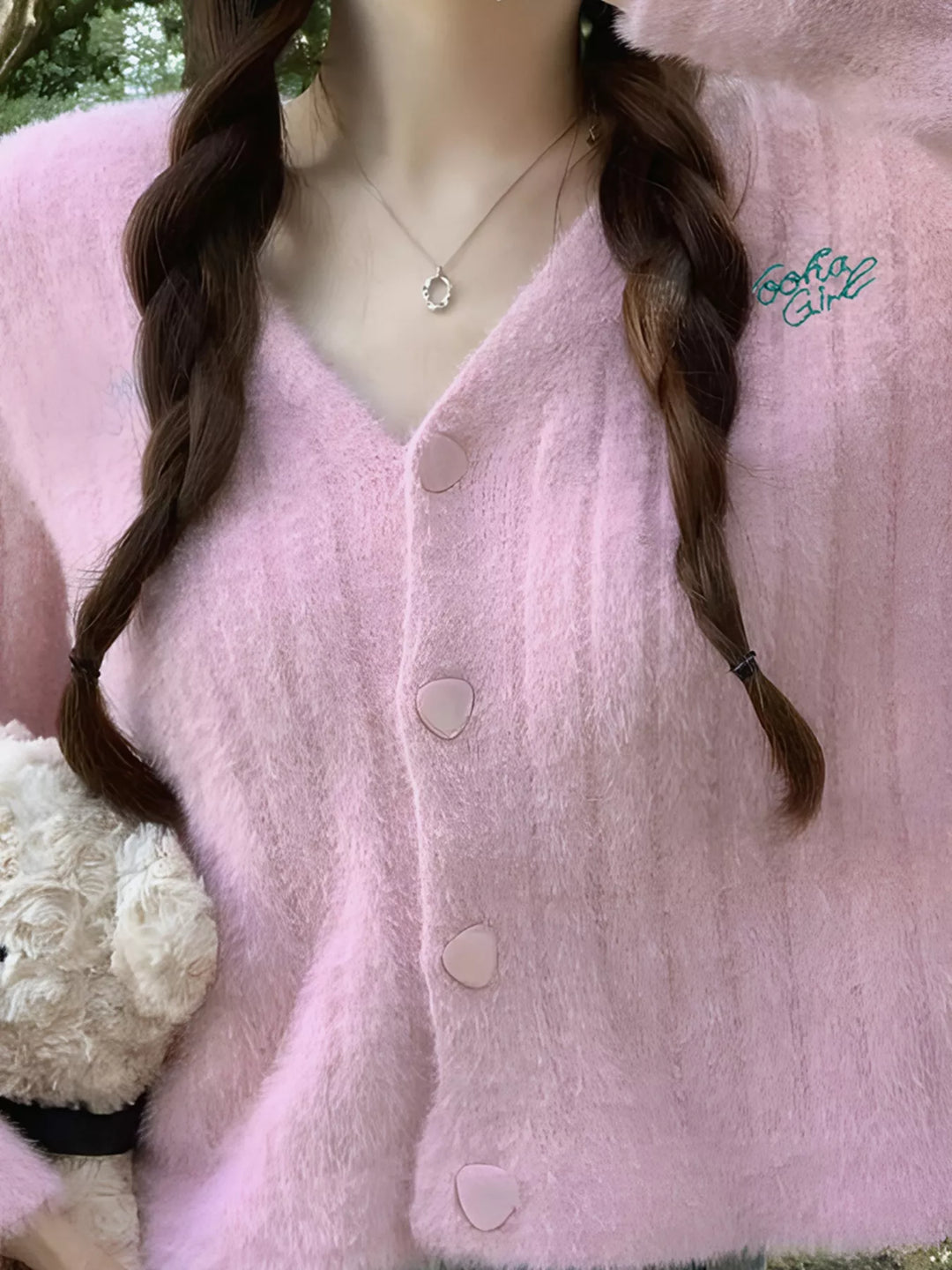 Button Up Ribbed Knit Cardigan