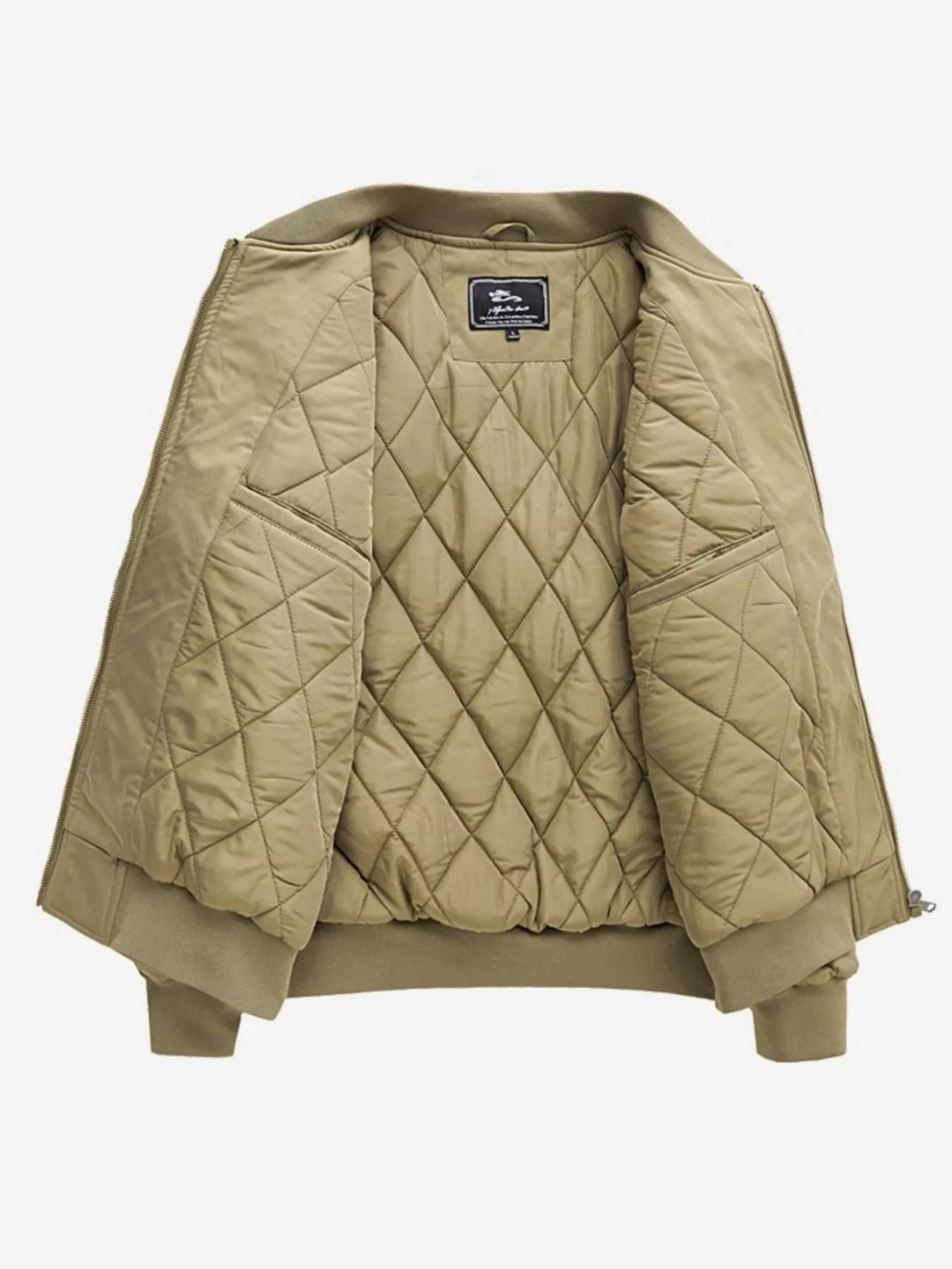 Men's Plus Size Bomber Jacket with Zipper