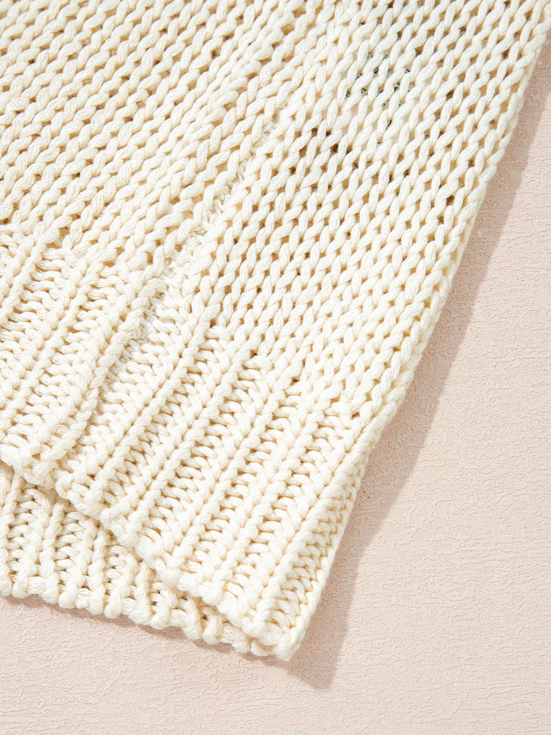 Contrast Stitch Detail V Neck Drop Shoulder Sweater