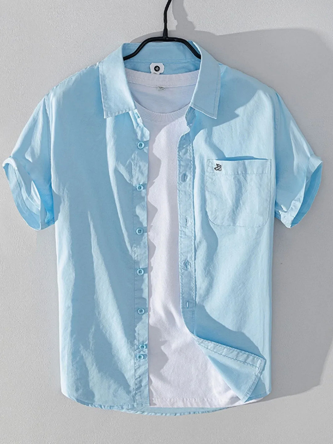 Men's Plus Size Button Up Short Sleeve Shirt