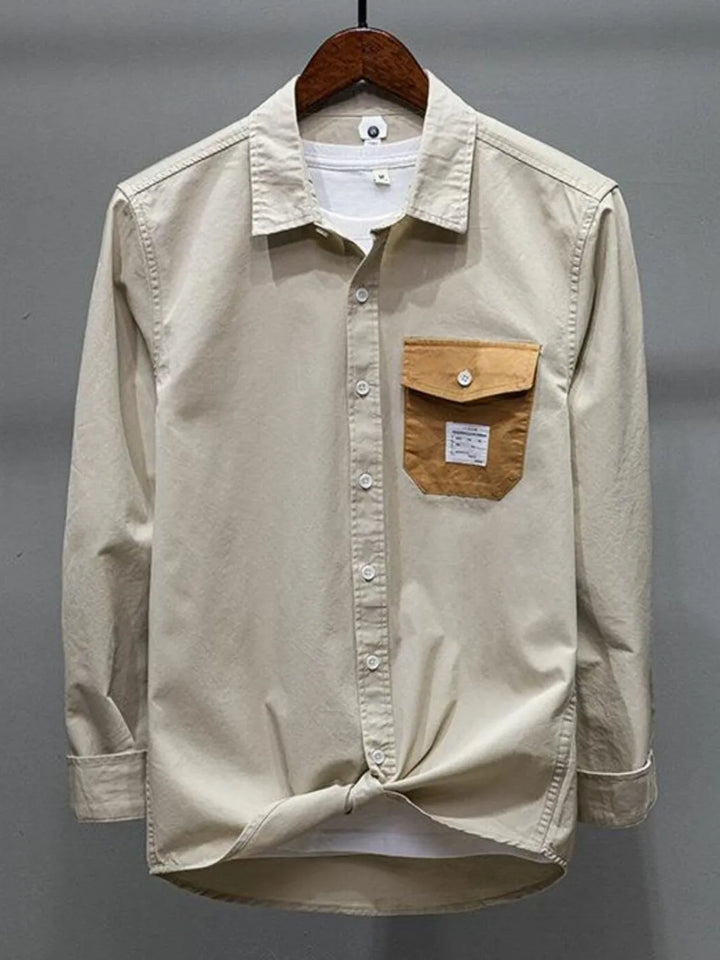 Men's Plus Size Button Up Long Sleeve Shirt