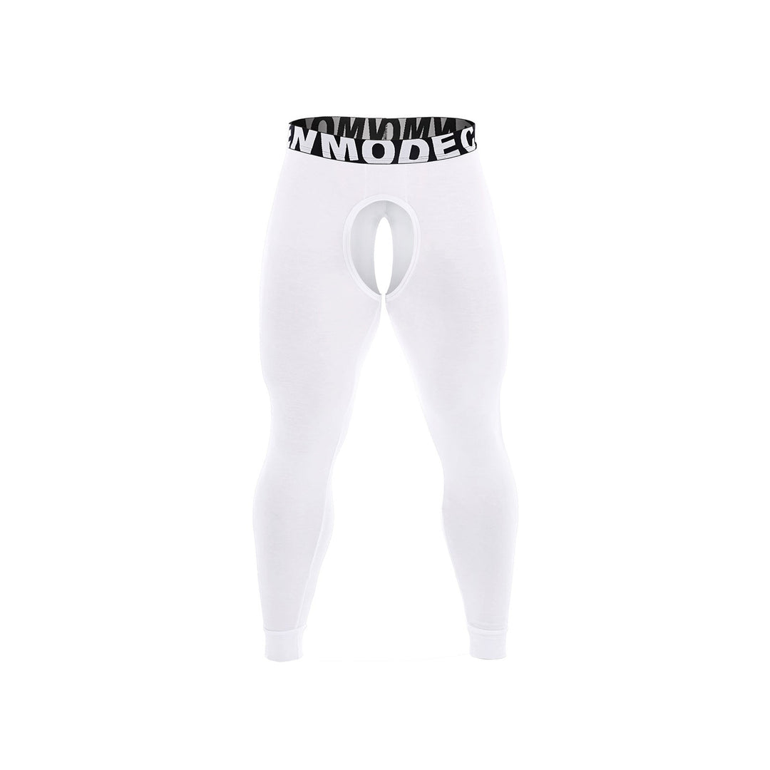 Men's Slim-fit Thermal Underwear Sexy Open-end Breathable Off-free Bottoming Long Pants