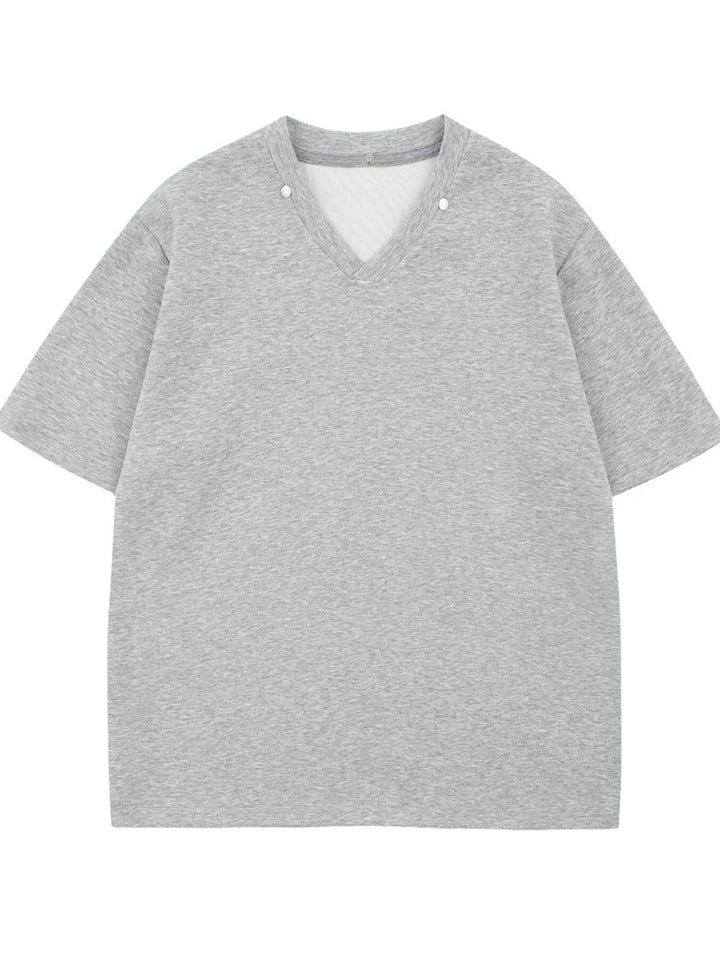 Men's Detachable Collar Short Sleeve Top