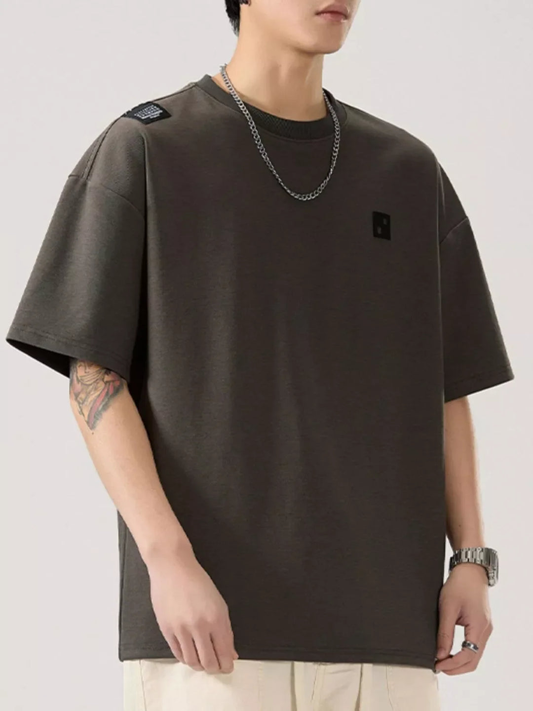 Men's Full Size Round Neck Short Sleeve T-Shirt Plus Size