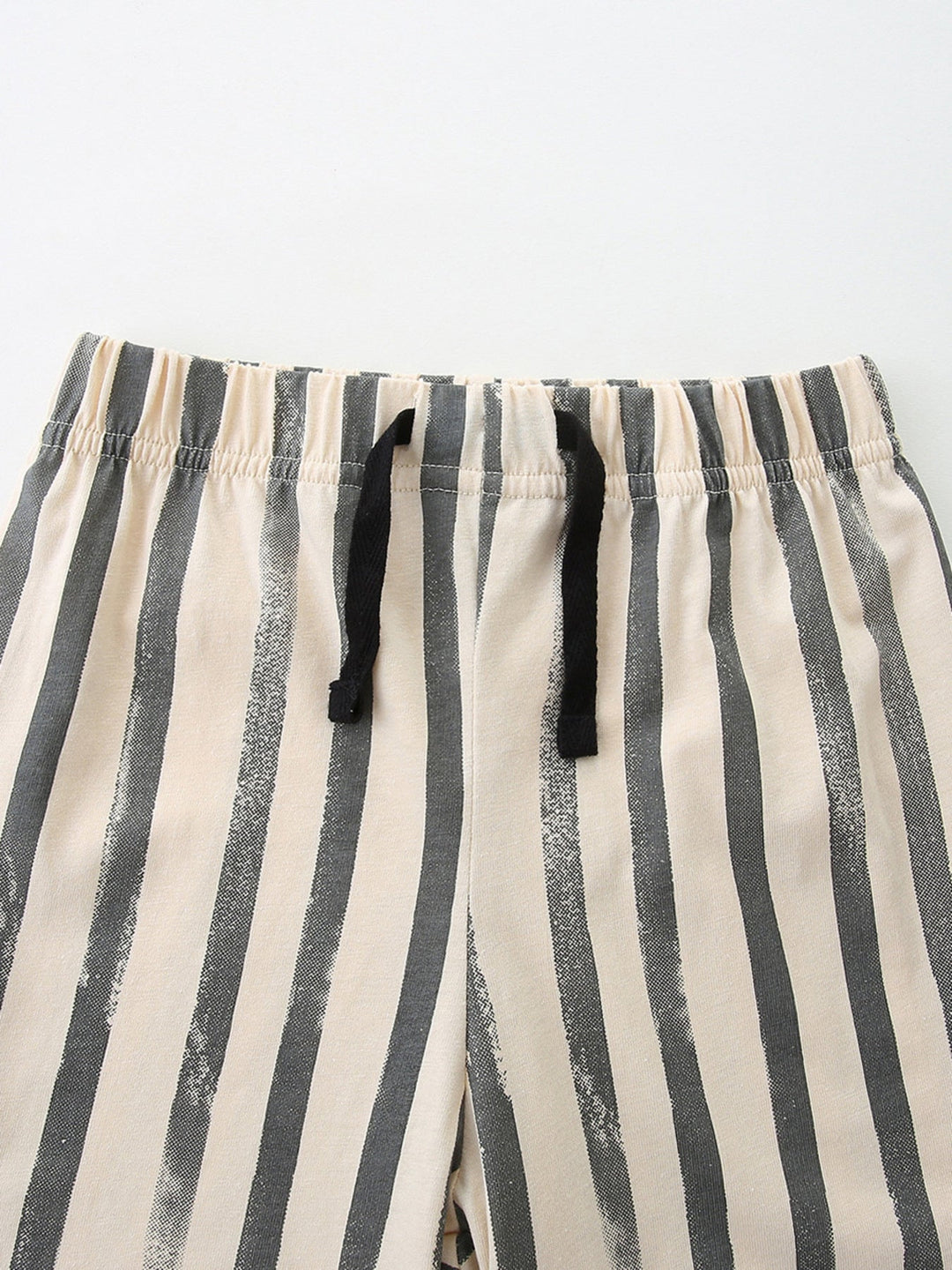 Children's Zebra Short Sleeve Tee and Striped Shorts Set