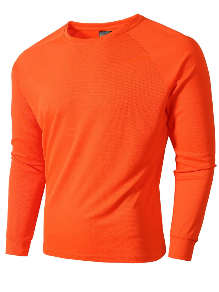 Men's Plus Size Round Neck Long Sleeve T-Shirt