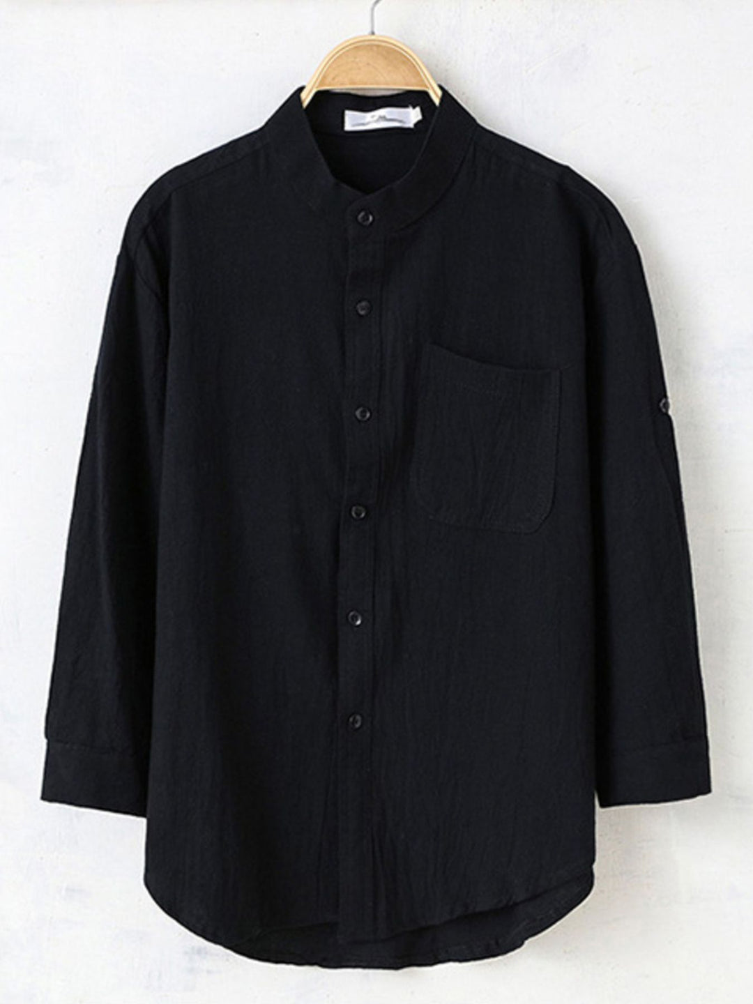 Men's Plus Size Casual Loose Fit Button Up Shirt
