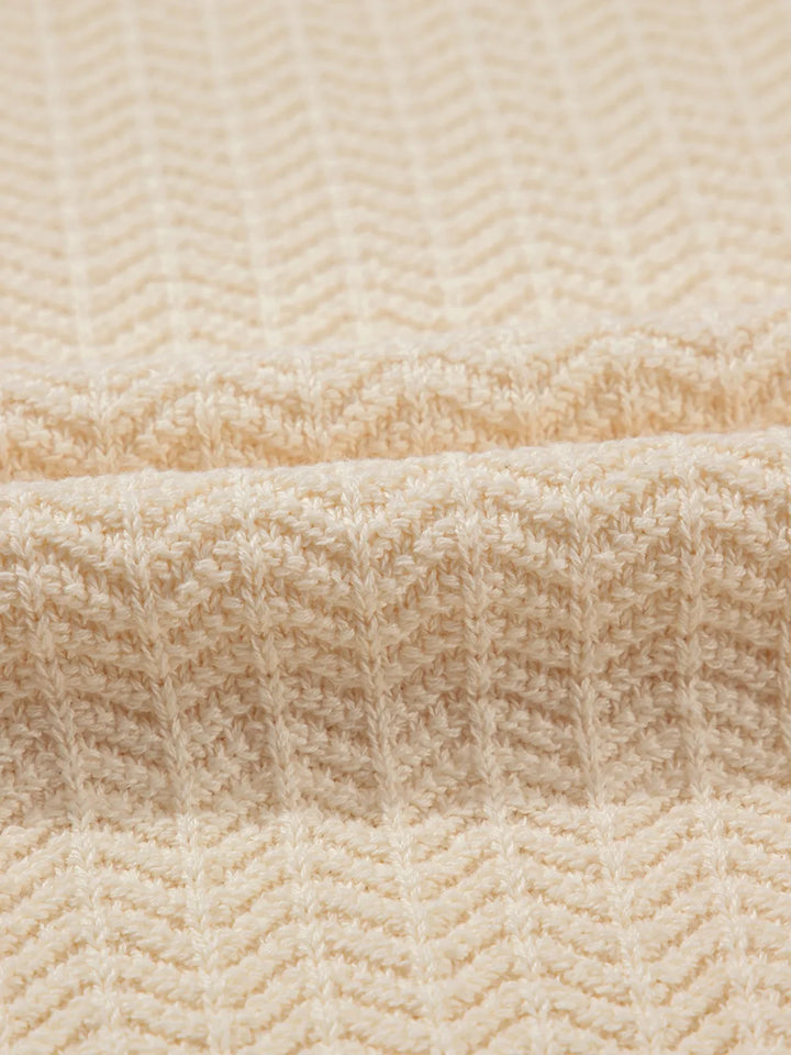 Contrast Trim Boxy Fit Sweater Vest