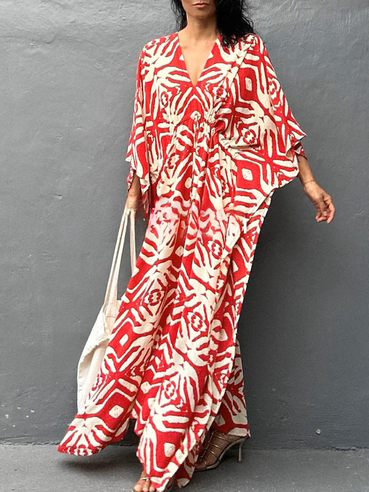 Drawstring Beach Cover-up Sun Protection Clothing Blouse