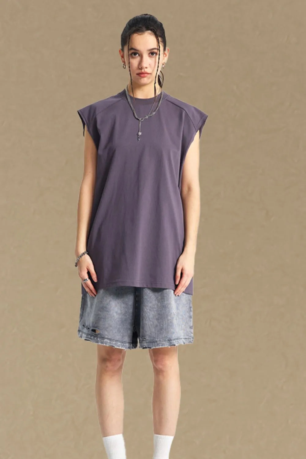 Men's Solid Color Round Neck Tank