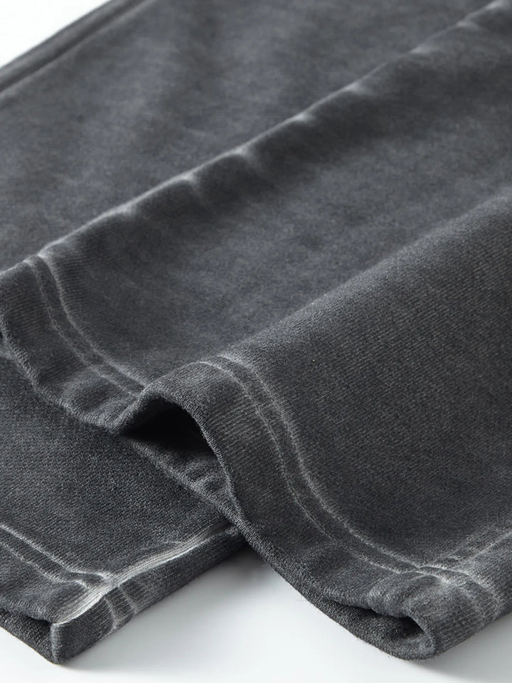 Men's Drawstring Washed Straight Sweatpants
