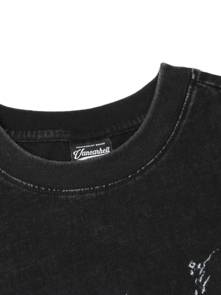 Men's Wash Graphic Round Neck T-Shirt
