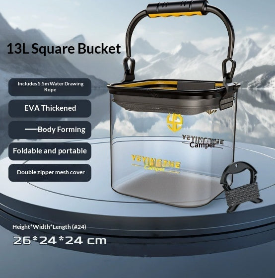 Thickened Transparent Fishing And Water-drawing Bucket