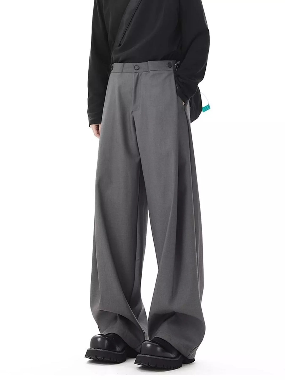 Men's Full Size Wide Leg Flowy Dress Pants Plus Size