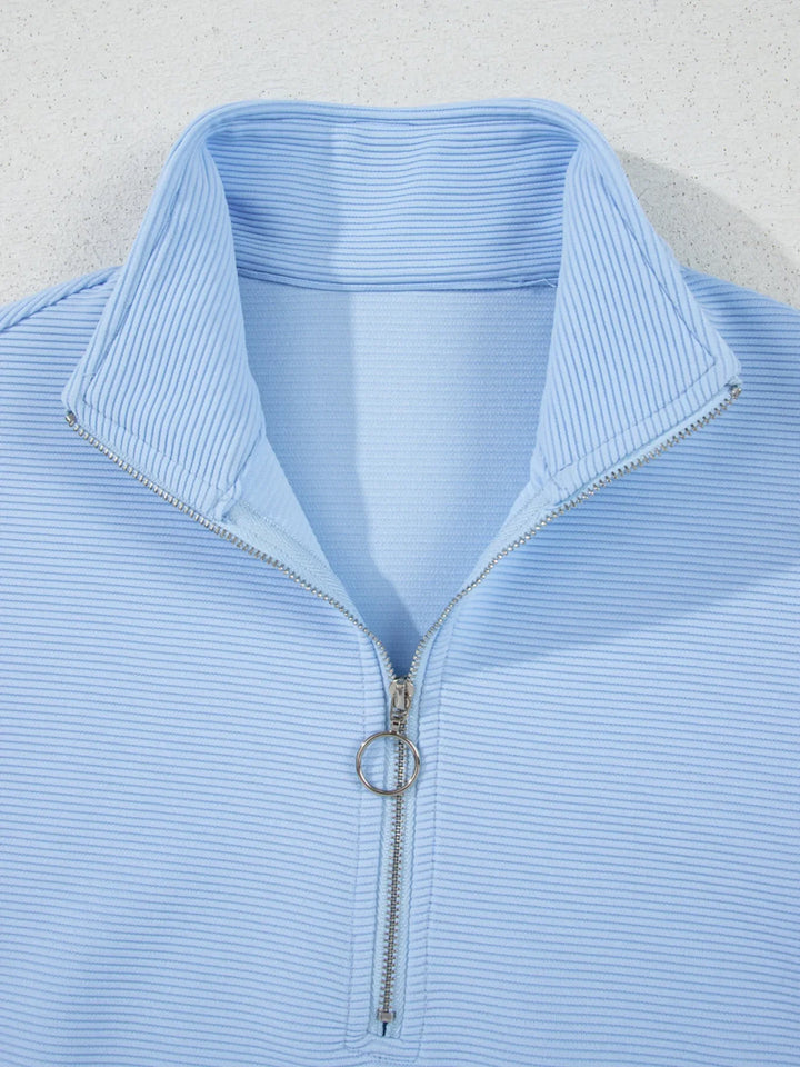 Half Zip Short Sleeve Polo and Shorts Set