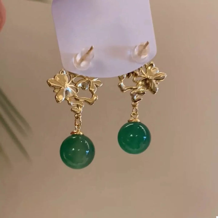 Butterfly Pearl Drop Earrings