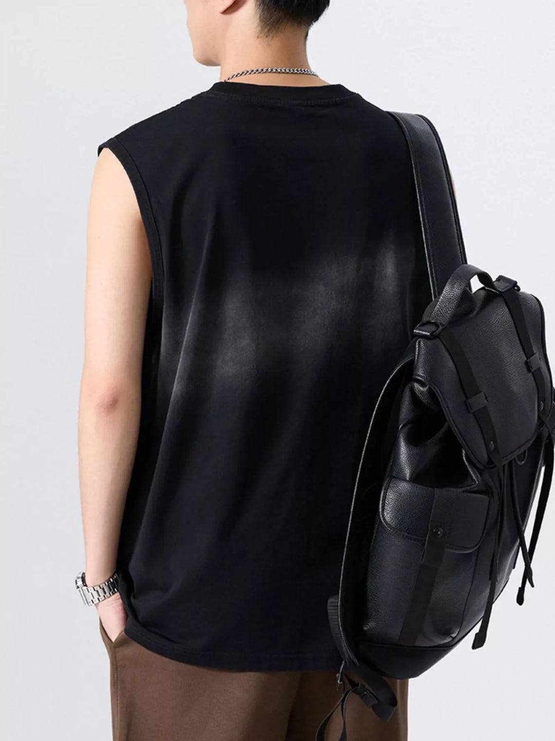 Men's Plus Size Round Neck Tank