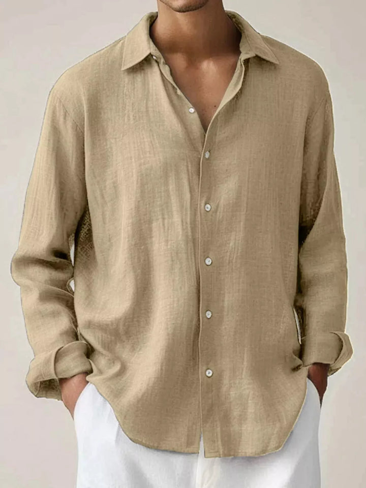 Men's Full Size Button Up Long Sleeve Shirt Plus Size
