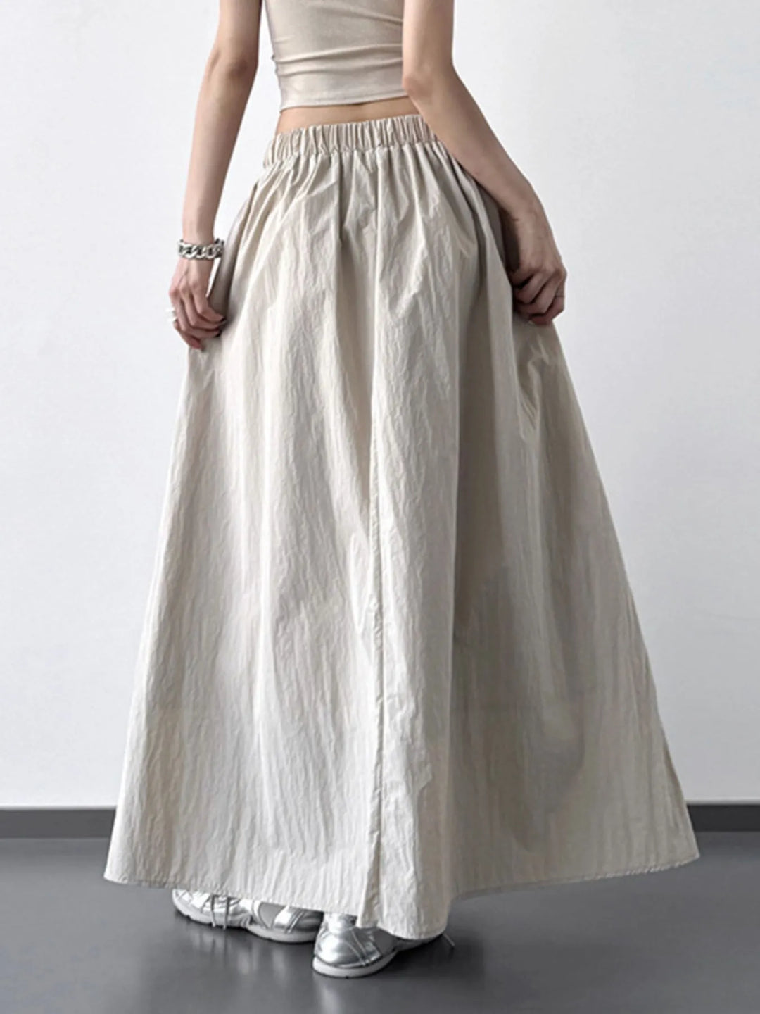 Pleated Maxi Skirt