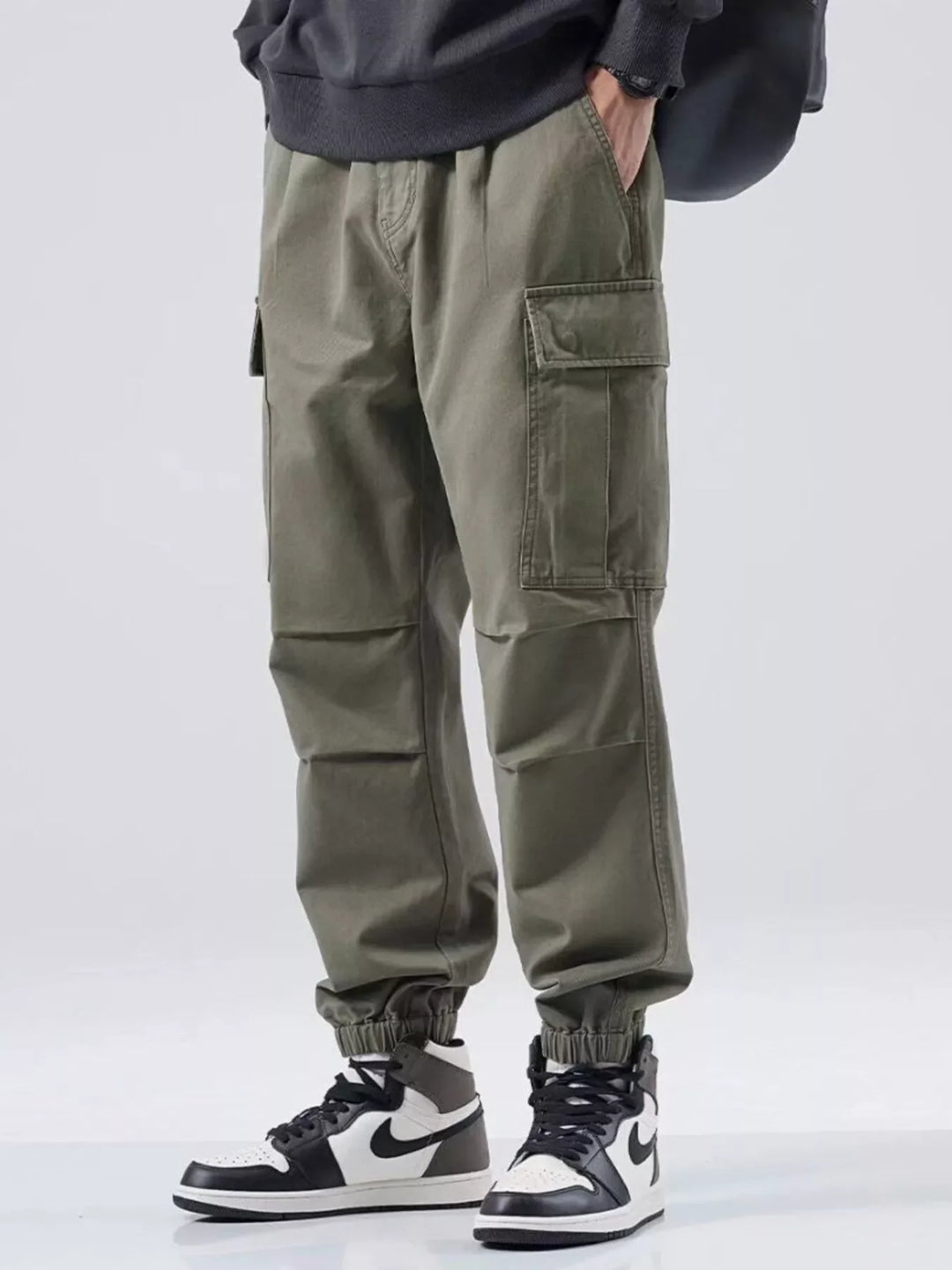 Men's Plus Size Relaxed Fit Cargo Joggers