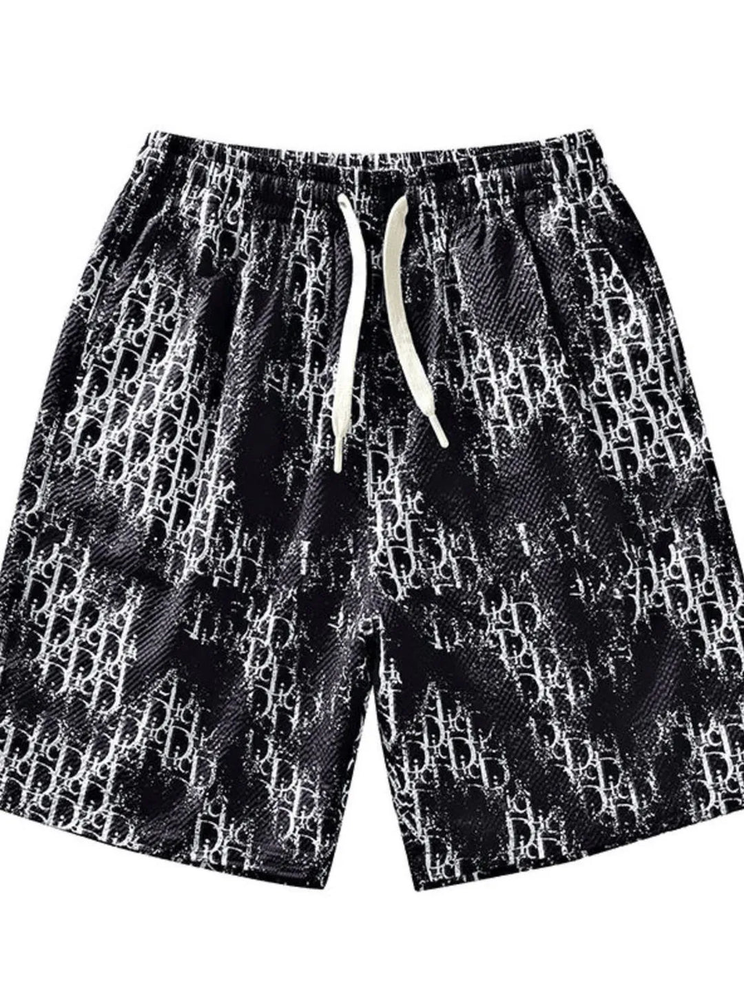Men's Plus Size Abstract Print Drawstring Shorts