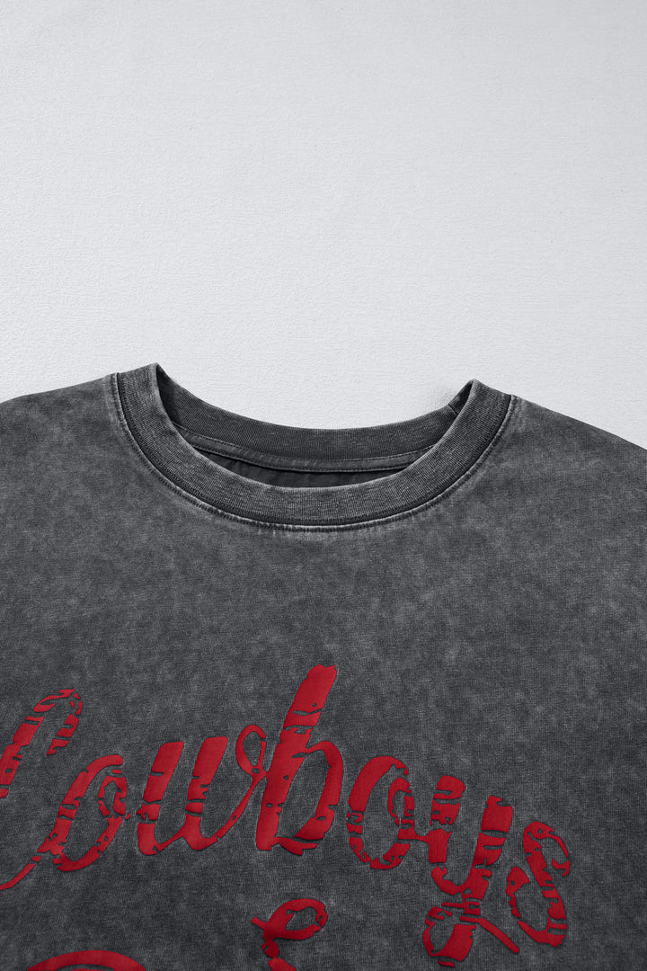 Sleet Cowboy & Beer Western Graphic Mineral Wash Tank Top