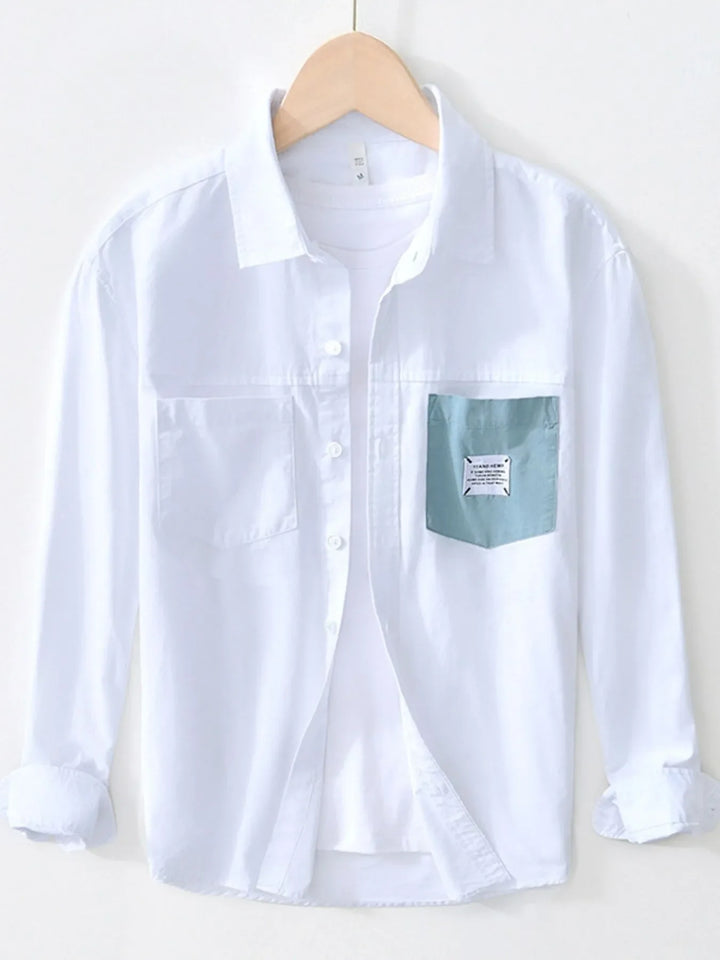 Men's Plus Size Button Up Long Sleeve Shirt