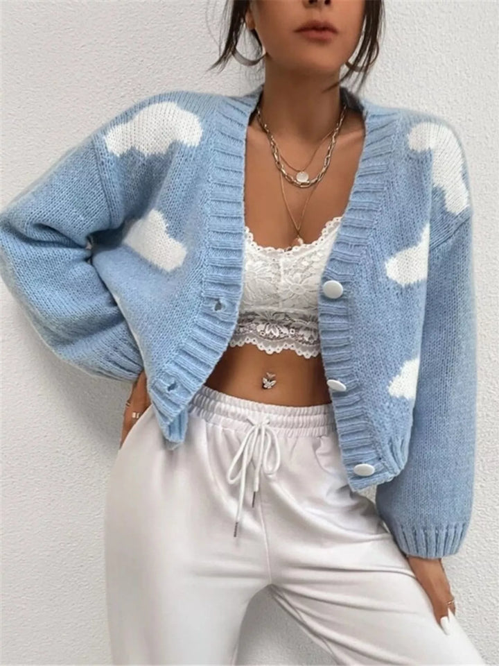 Cloud Button Up Knit Cardigan