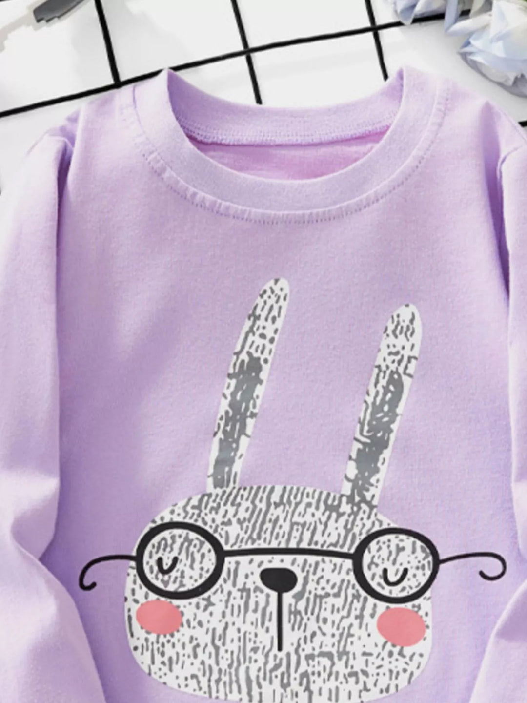 Children's Cartoon Rabbit Long Sleeve T-Shirt