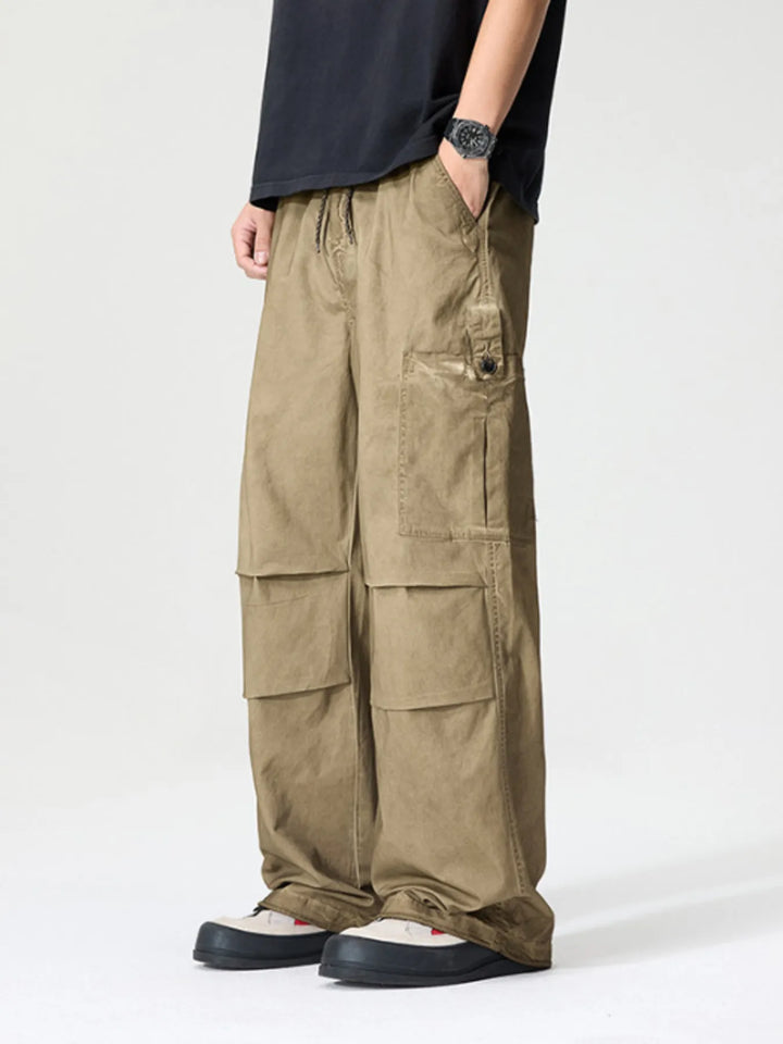 Men's Full Size Wide Leg Cargo Pants Plus Size