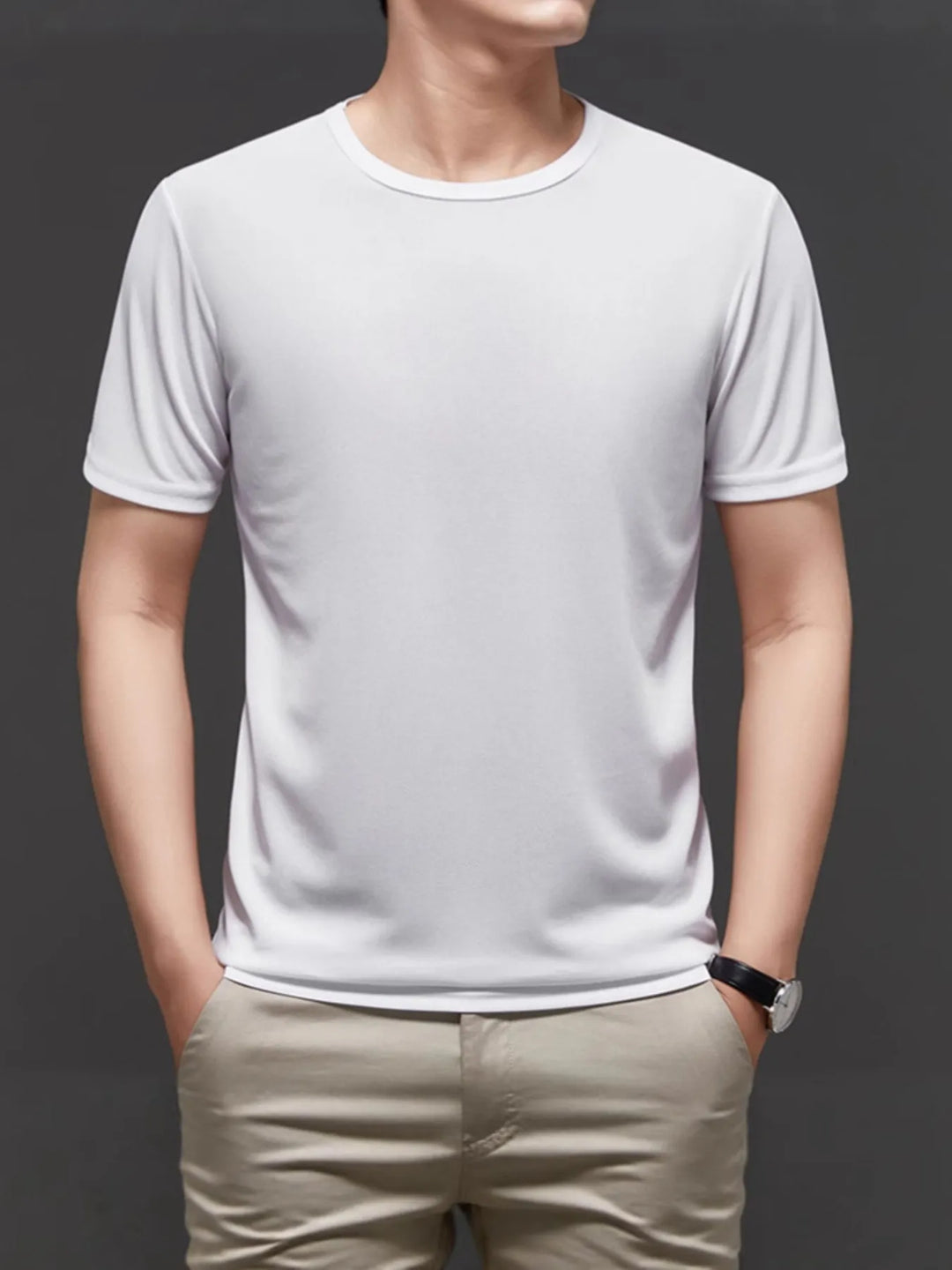 Men's Plus Size Round Neck Short Sleeve T-Shirt